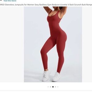 Women’s Sleeveless Scrunch Butt Jumpsuit - Size Medium - NWOT.               36